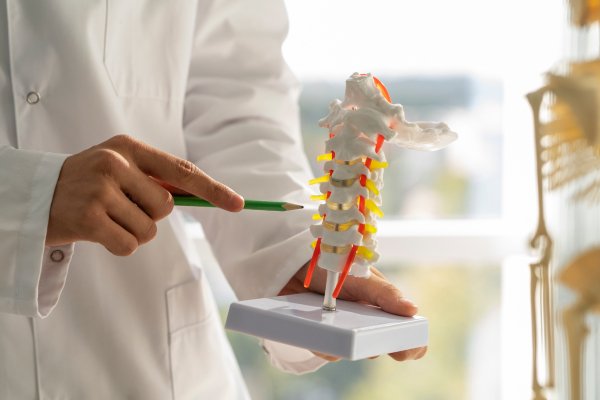 The images of the spine during the minimally invasive treatment procedures.